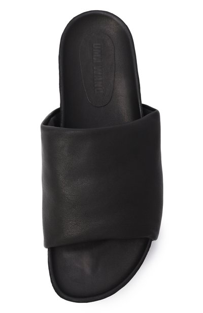 Кожаные шлепанцы UMA WANG черного цвета по цене 83000 руб., арт. US9574, фото 5 Кожаные шлепанцы UMA WANG, арт. US9574, фото 5