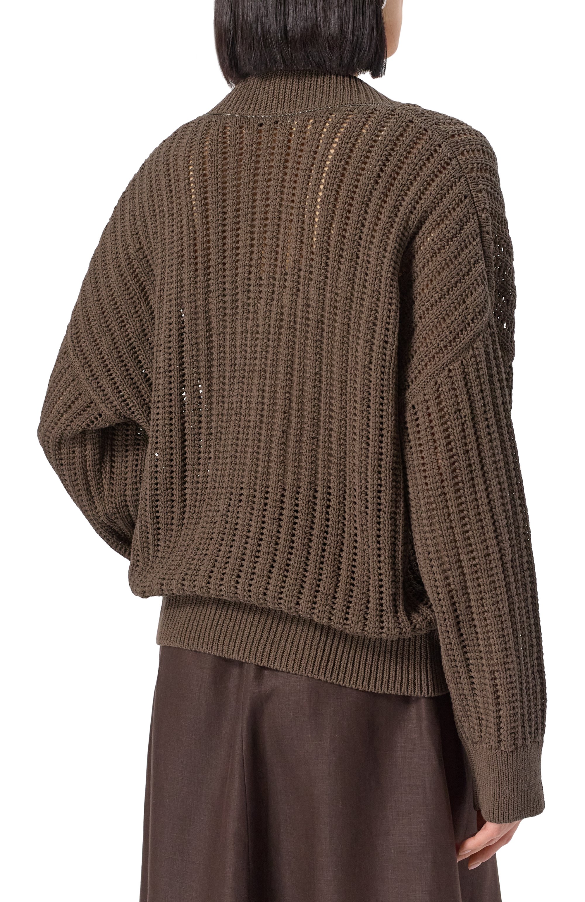 Хлопковый свитер BRUNELLO CUCINELLI, арт. MSB581812, фото 4