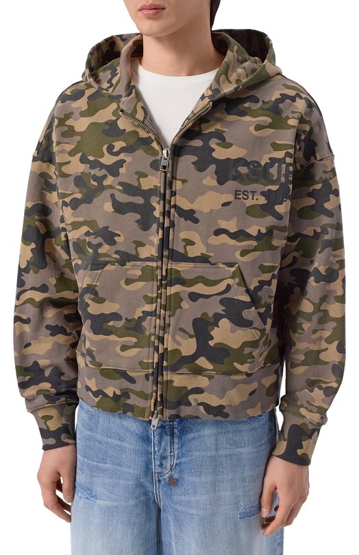 Хлопковая толстовка Ksubi MPS26FL016 Хаки  MPS26FL016 Фото 3