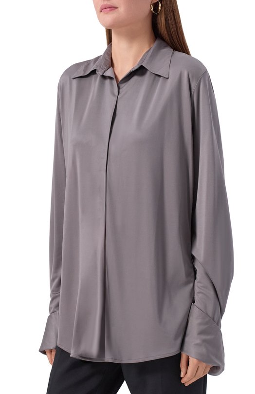 Блузка из вискозы Dries Van Noten 252-011155-2617 Серый  252-011155-2617 Фото 3