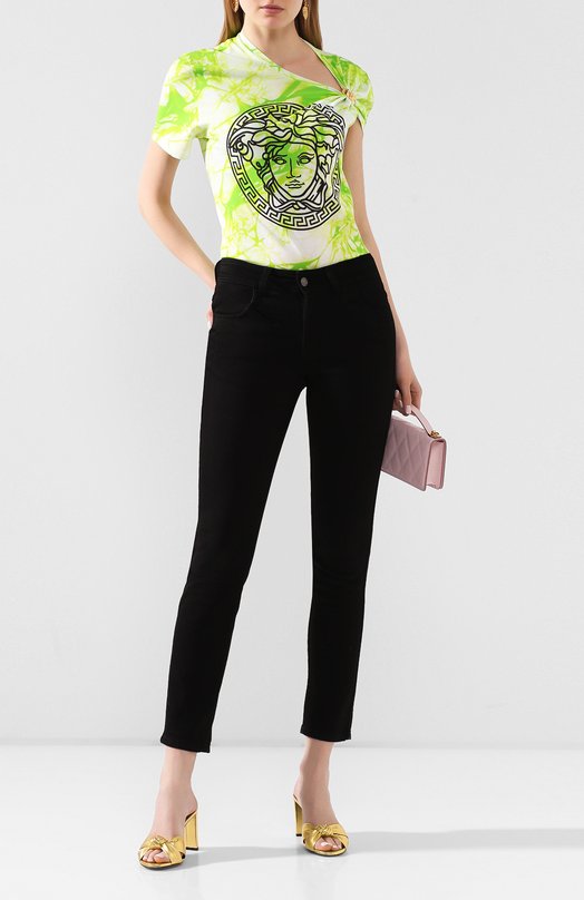 Хлопковая футболка Versace A86374/A234568 Зелёный  A86374/A234568 Фото 2