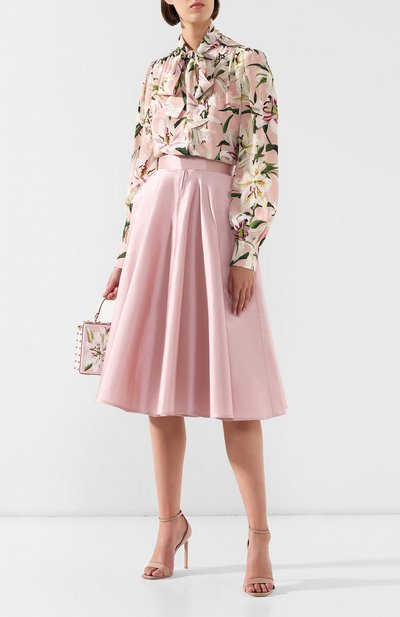 Шелковая юбка DOLCE & GABBANA розового цвета по цене 181000 руб., арт. F4B0GT/FU1L5, фото 2 Шелковая юбка DOLCE & GABBANA, арт. F4B0GT/FU1L5, фото 2