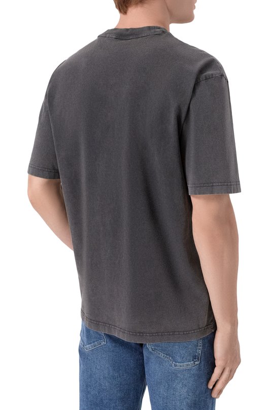 Хлопковая футболка HUGO Blue 50554368 Серый  50554368 Фото 4