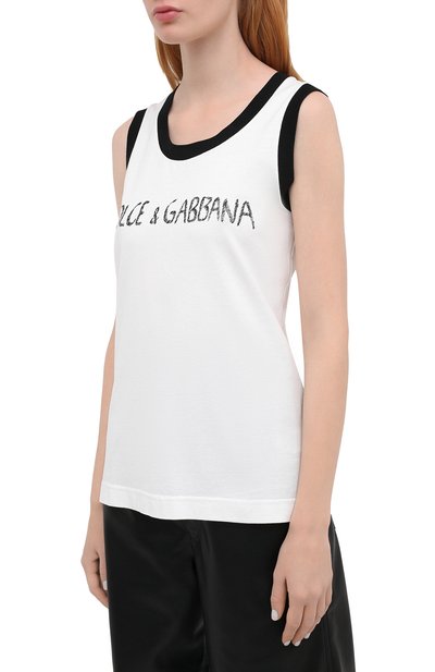 Хлопковая майка DOLCE & GABBANA, арт. F8M64T/G7XHQ, фото 3