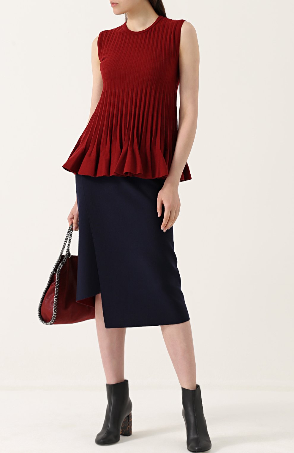 Вязаный плиссированный топ без рукавов MRZ, арт. FW17-0075, фото 2