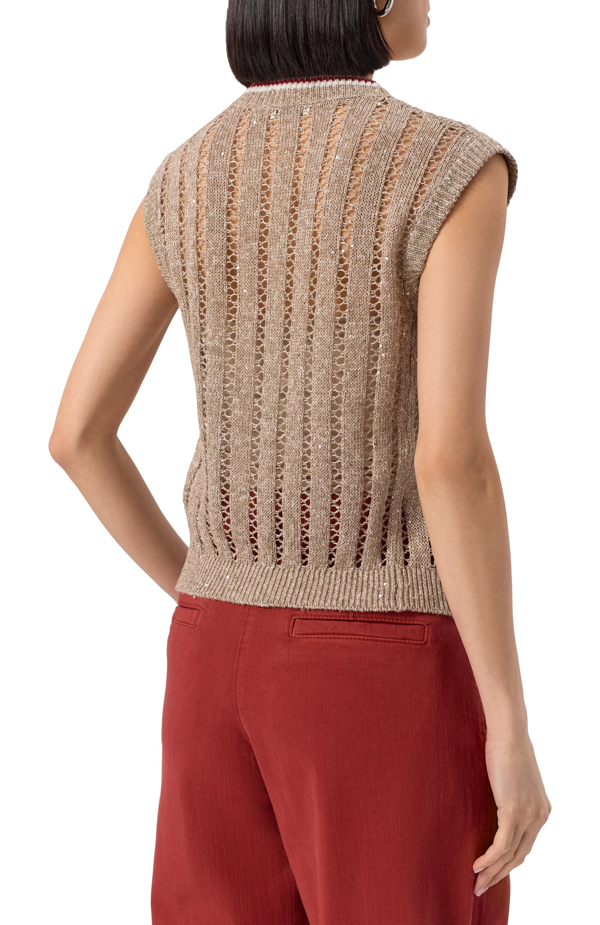 Льняной жилет BRUNELLO CUCINELLI, арт. MC0559426, фото 4