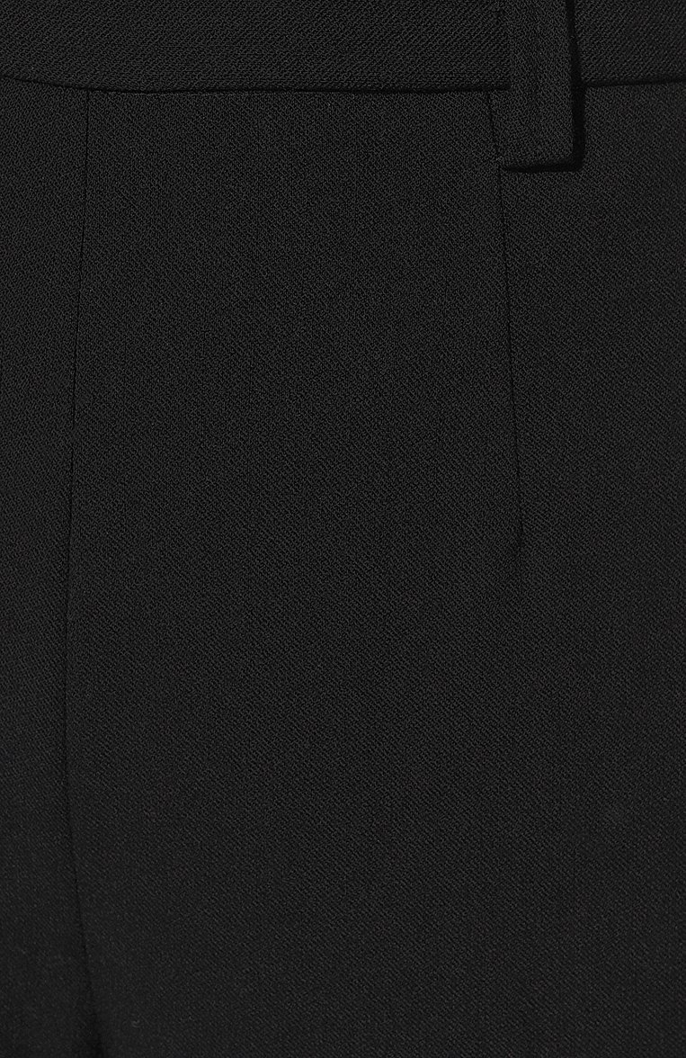 Женские шерстяные брюки NOBLE&BRULEE черного цвета, арт. NB56/2115004/012 | Фото 5 (Материал внешний: Шерсть; Длина (брюки, джинсы): Стандартные; Женское Кросс-КТ: Брюки-одежда; Материал сплава: Проставлено; Нос: Не проставлено; Силуэт Ж (брюки и джинсы): Расклешенные; Драгоценные камни: Проставлено; Стили: Кэжуэл)