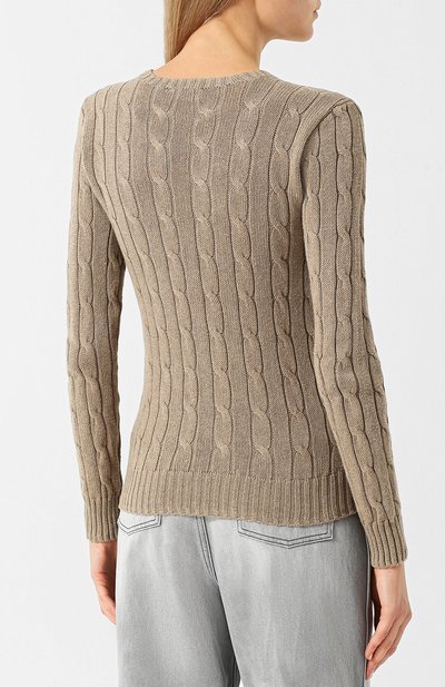 Хлопковый пуловер POLO RALPH LAUREN бежевого цвета по цене 19650 руб., арт. 211580009, фото 4 Хлопковый пуловер POLO RALPH LAUREN, арт. 211580009, фото 4
