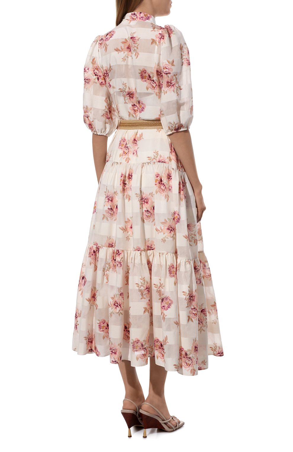 Платье из хлопка и шелка ZIMMERMANN, арт. 2379DR0S/PIR0, фото 4