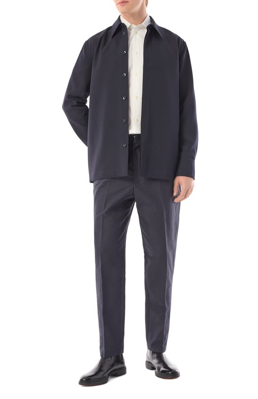 Шерстяная рубашка Jil Sander J22DL0298/J40002 Синий  J22DL0298/J40002 Фото 2