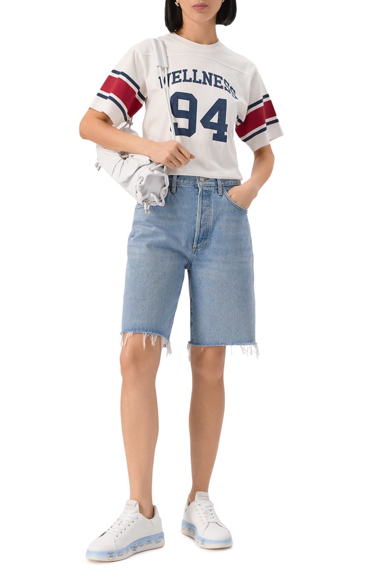 Хлопковая футболка SPORTY AND RICH, арт. T0039606037WH41, фото 2