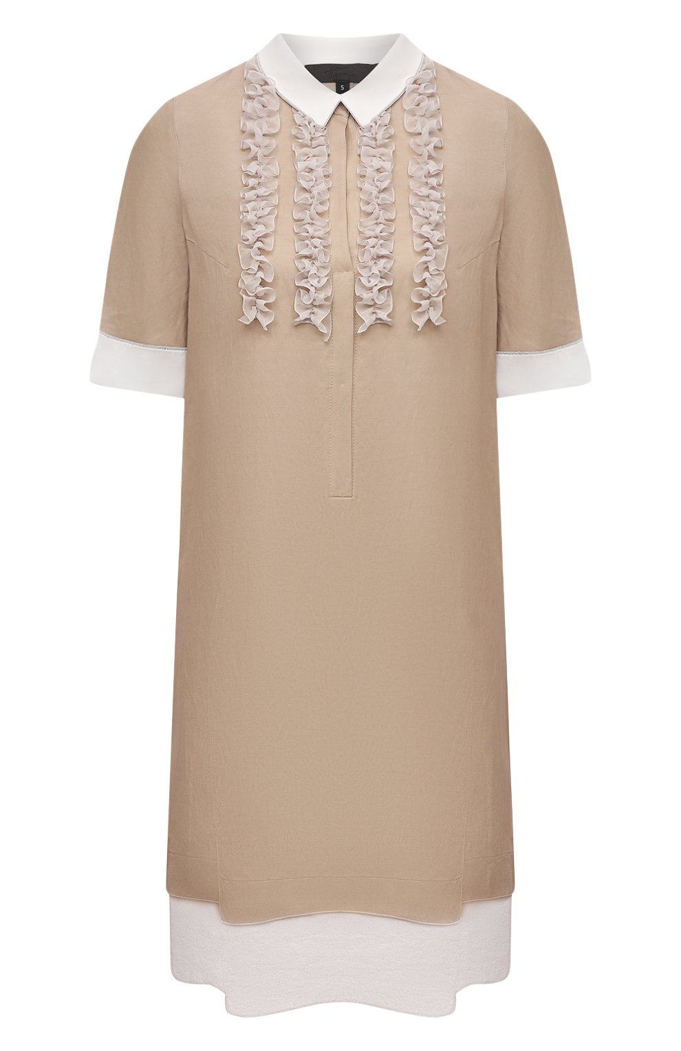Платье из вискозы и льна TEGIN бежевого цвета по цене 42000 руб., арт. SD2148, фото 1 Платье из вискозы и льна TEGIN, арт. SD2148, фото 1