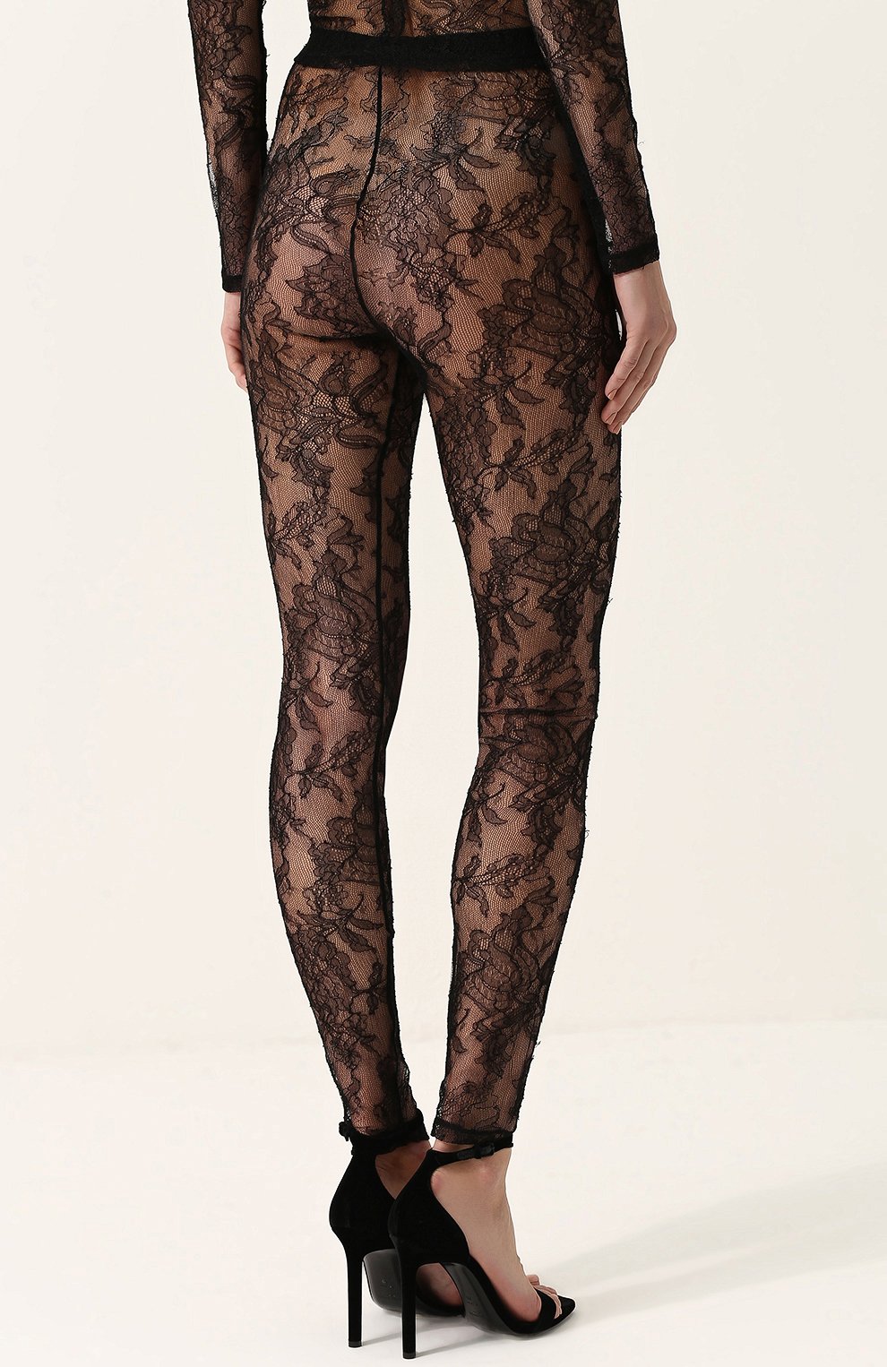 Прозрачные кружевные легинсы GUCCI, арт. 493615/XT519, фото 4