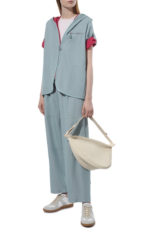 Брюки из вискозы и шелка Giorgio Armani 2SHPP0MX/T03A1 Голубой  2SHPP0MX/T03A1 Фото 2