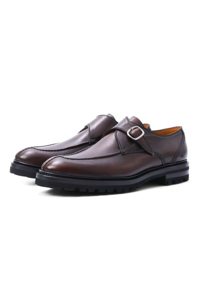 Мужские кожаные монки KITON, арт. USSA512N00101