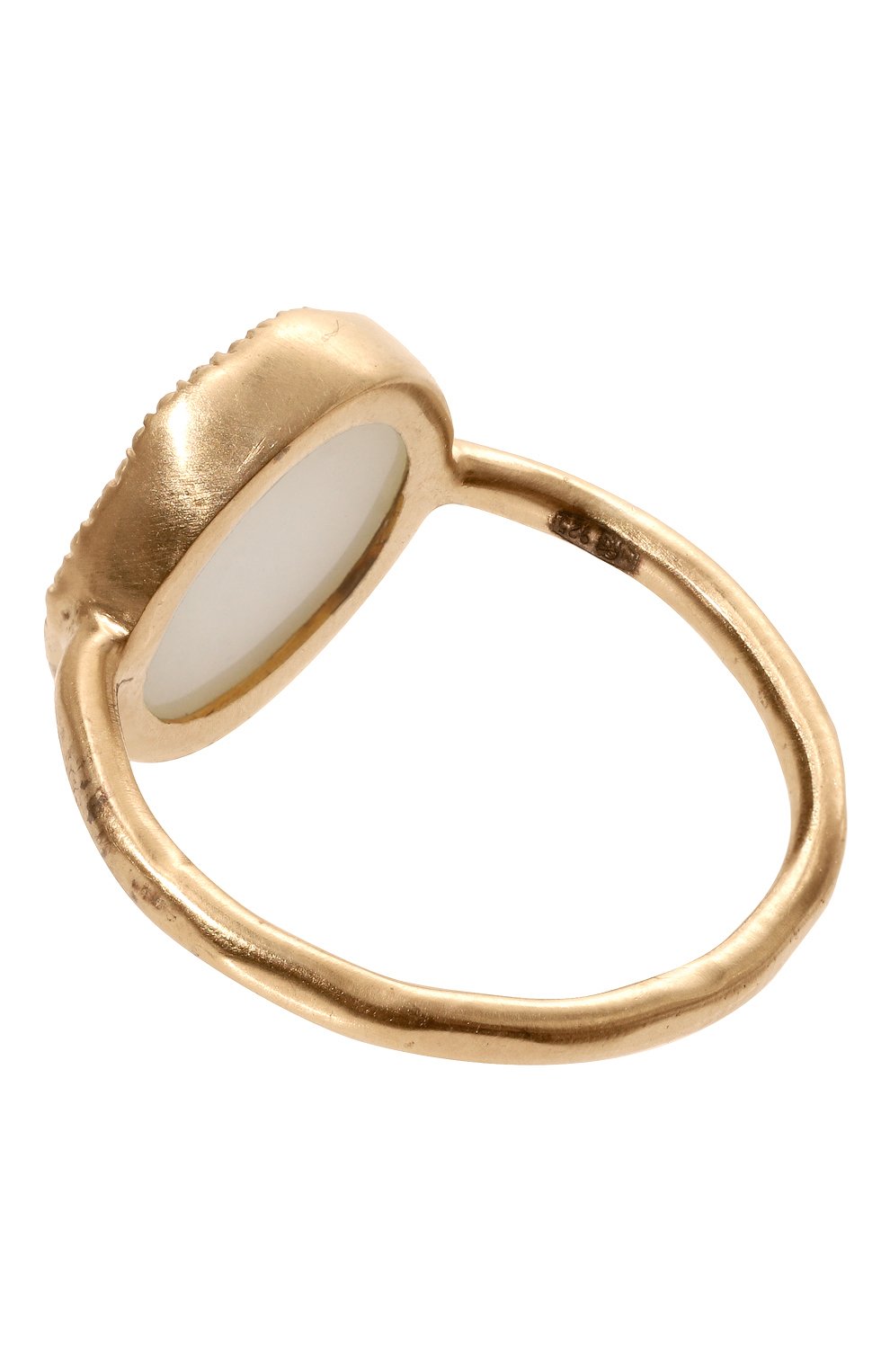 Кольцо HANKA_IN белого цвета по цене 15100 руб., арт. KAR-BAT3-AGBC-5M/G0LD, фото 3 Кольцо HANKA_IN, арт. KAR-BAT3-AGBC-5M/G0LD, фото 3