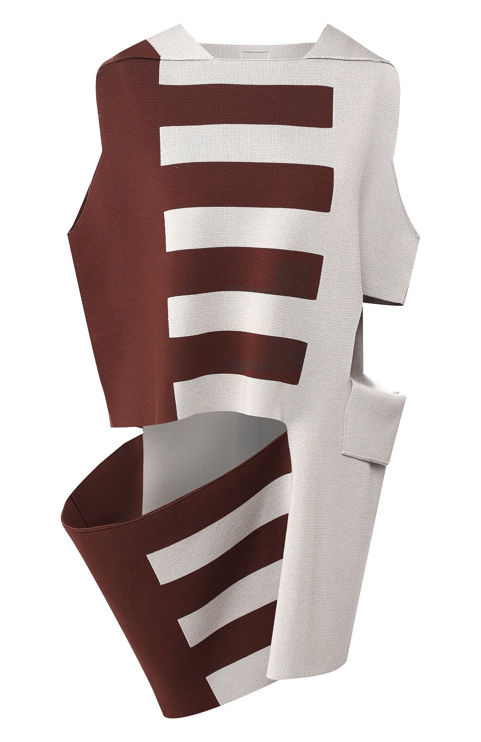 Шелковый топ RICK OWENS коричневого цвета по цене 96250 руб., арт. R019S6673/CHS, фото 1 Шелковый топ RICK OWENS, арт. R019S6673/CHS, фото 1