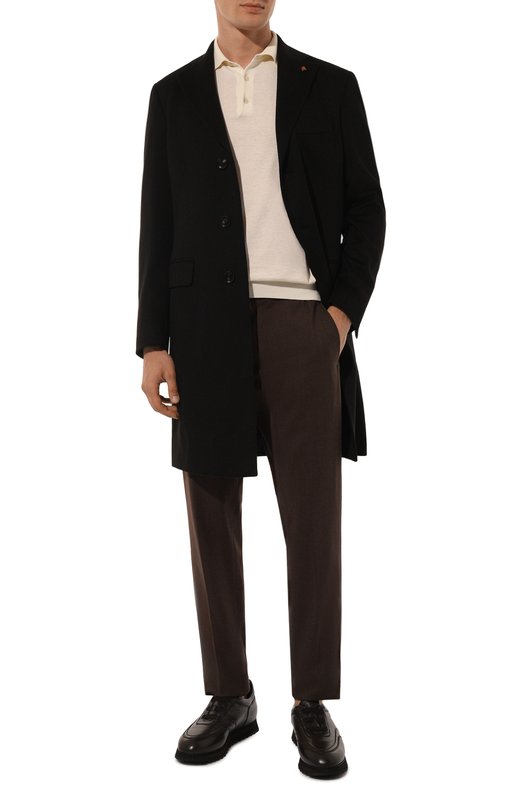Кашемировое пальто Sartoria Latorre A0STA/UG074X Чёрный  A0STA/UG074X Фото 2