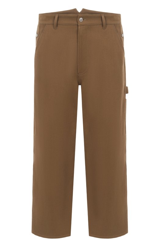 Хлопковые брюки Moschino J0302/5215 Коричневый J0302/5215