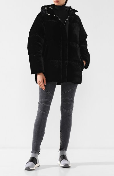 Бархатный пуховик с капюшоном MONCLER, арт. D2-093-46999-00-549SF, фото 2