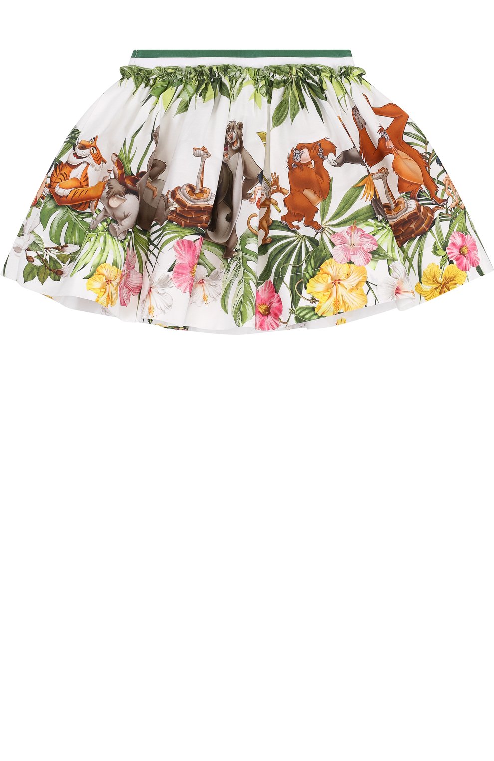 Хлопковая юбка свободного кроя с принтом MONNALISA, арт. 111707, фото 2