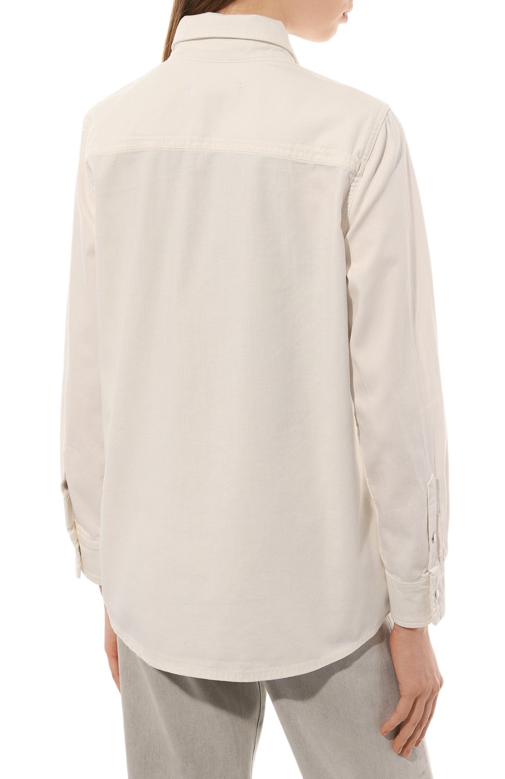 Хлопковая рубашка 7 FOR ALL MANKIND белого цвета по цене 26500 руб., арт. JSYRC550MK, фото 4 Хлопковая рубашка 7 FOR ALL MANKIND, арт. JSYRC550MK, фото 4
