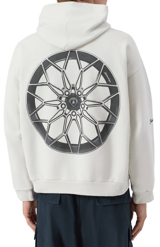 Хлопковое худи Balenciaga x Automobili Lamborghini Balenciaga 767877/TSVT9 Кремовый  767877/TSVT9 Фото 4