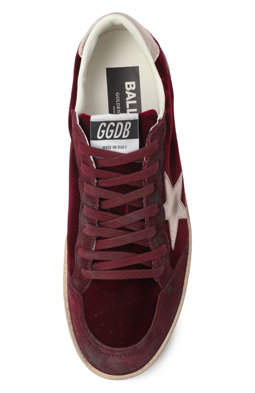 Комбинированные кеды Ball Star Golden Goose Deluxe Brand GWF00117.F007476 Бордовый  GWF00117.F007476 Фото 6