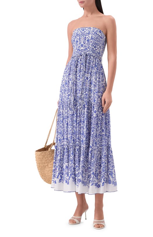 Платье из вискозы Poupette St Barth WTMR26LVPTWU Синий  WTMR26LVPTWU Фото 2