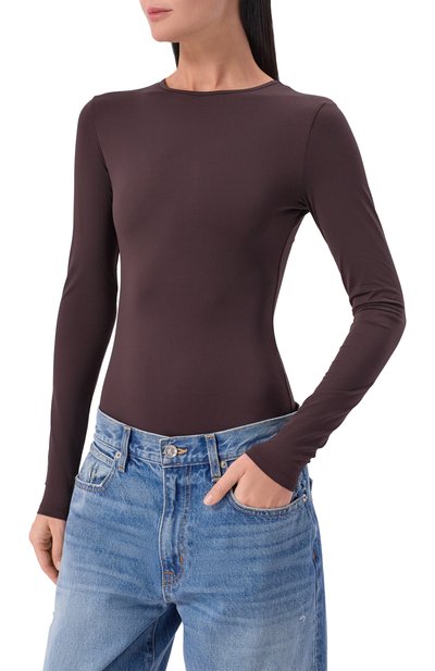 Боди aura AGOLDE коричневого цвета по цене 30750 руб., арт. A72941460, фото 3 Боди aura AGOLDE, арт. A72941460, фото 3