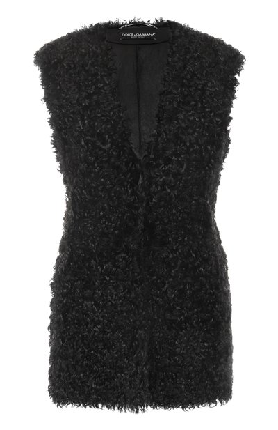 Женский жилет из овчины DOLCE & GABBANA, арт. F793LF/FUPP0