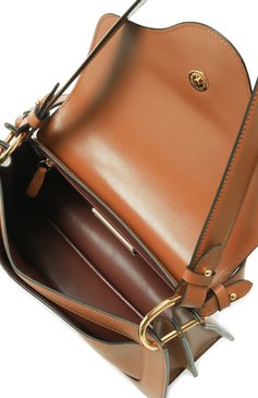 Женская сумка c-me COCCINELLE коричневого цвета, арт. E1SSK120101 | Фото 5 (Драгоценные камни: Проставлено; Размер: medium; Материал: Натуральная кожа; Материал сплава: Проставлено; Ремень/цепочка: На ремешке)