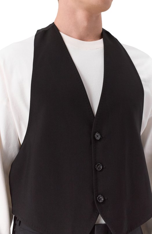 Жилет из вискозы Ann Demeulemeester B0012501/FA558 Чёрный  B0012501/FA558 Фото 5
