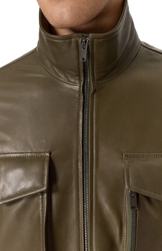 Кожаная куртка MVST 54200 Хаки  54200 Фото 5