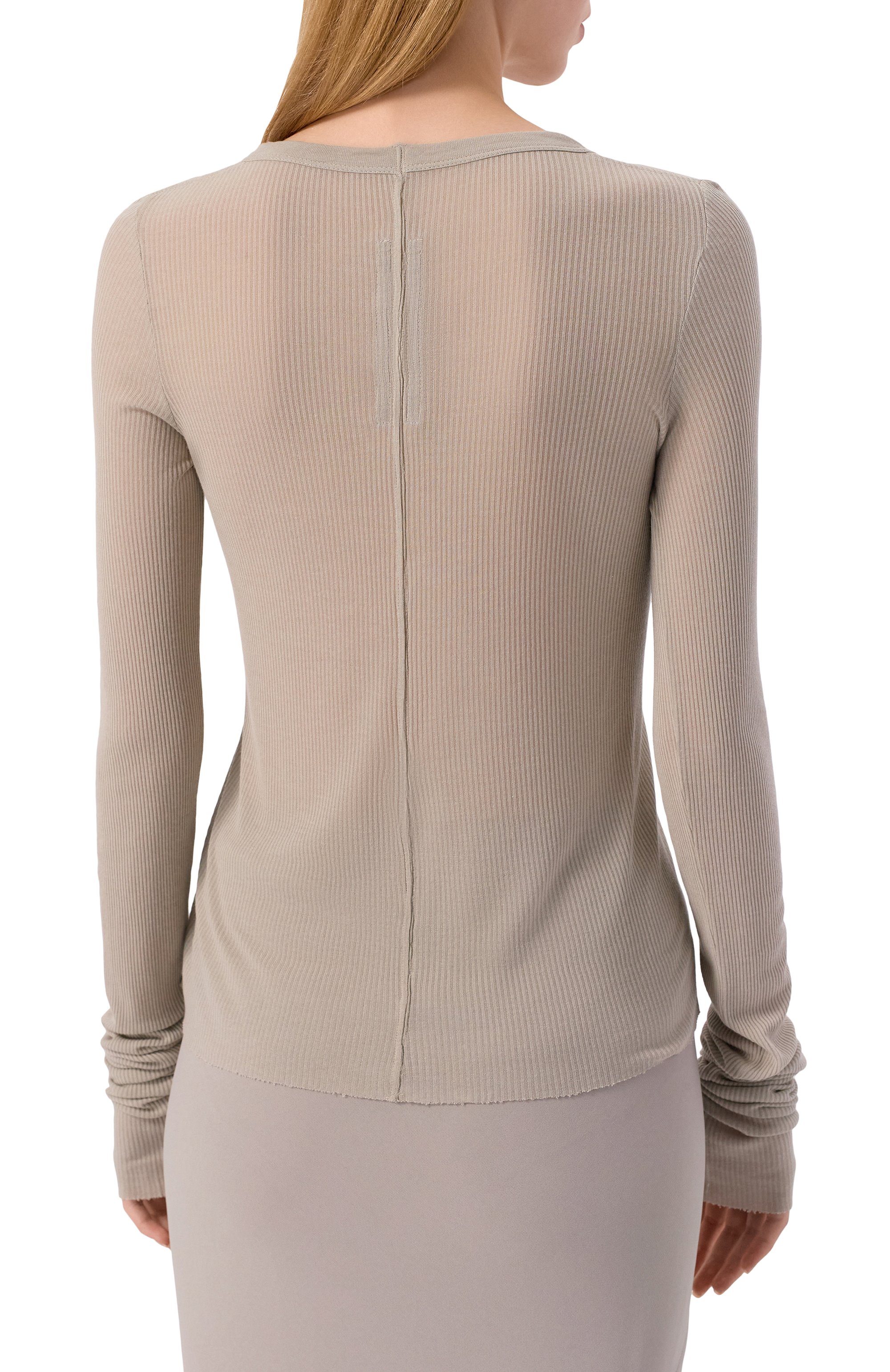 Лонгслив из вискозы и шелка RICK OWENS, арт. RP02E4209/RC, фото 4