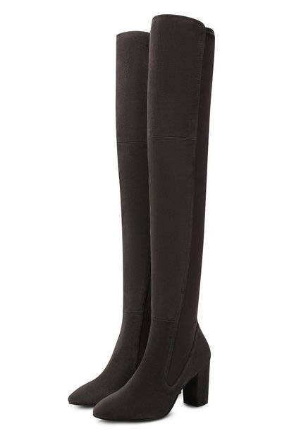 Замшевые ботфорты STUART WEITZMAN, арт. FLEUR/SUE/SUE ELASTIC, фото 1