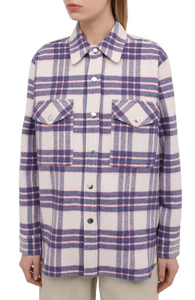 Шерстяная куртка ISABEL MARANT ETOILE синего цвета по цене 45150 руб., арт. MA0953-21P064E/FAX0NLI, фото 3 Шерстяная куртка ISABEL MARANT ETOILE, арт. MA0953-21P064E/FAX0NLI, фото 3