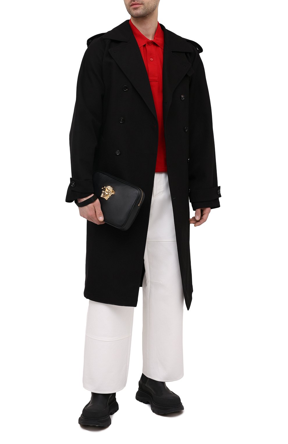 Кожаная борсетка la medusa VERSACE, арт. DP88507/DVT8ME, фото 2