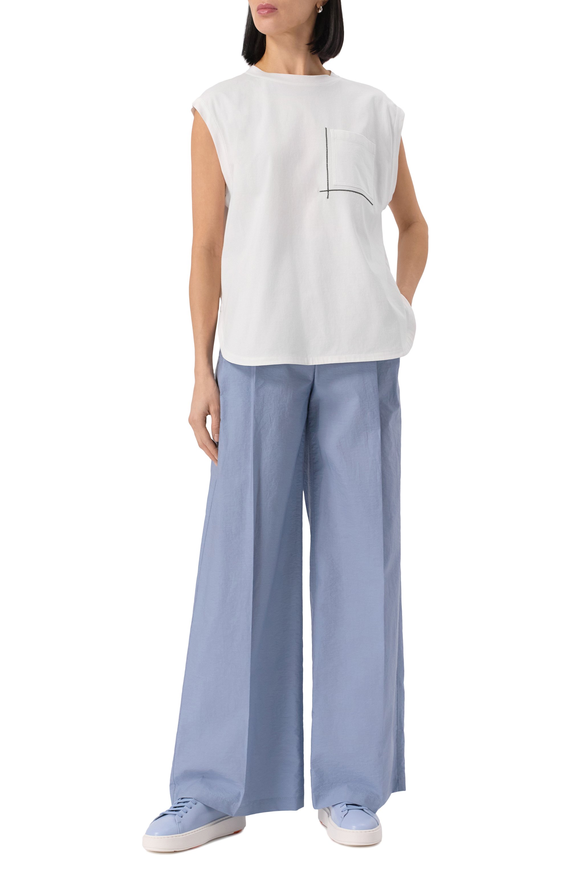 Хлопковая футболка BRUNELLO CUCINELLI, арт. M0T81HA830, фото 2