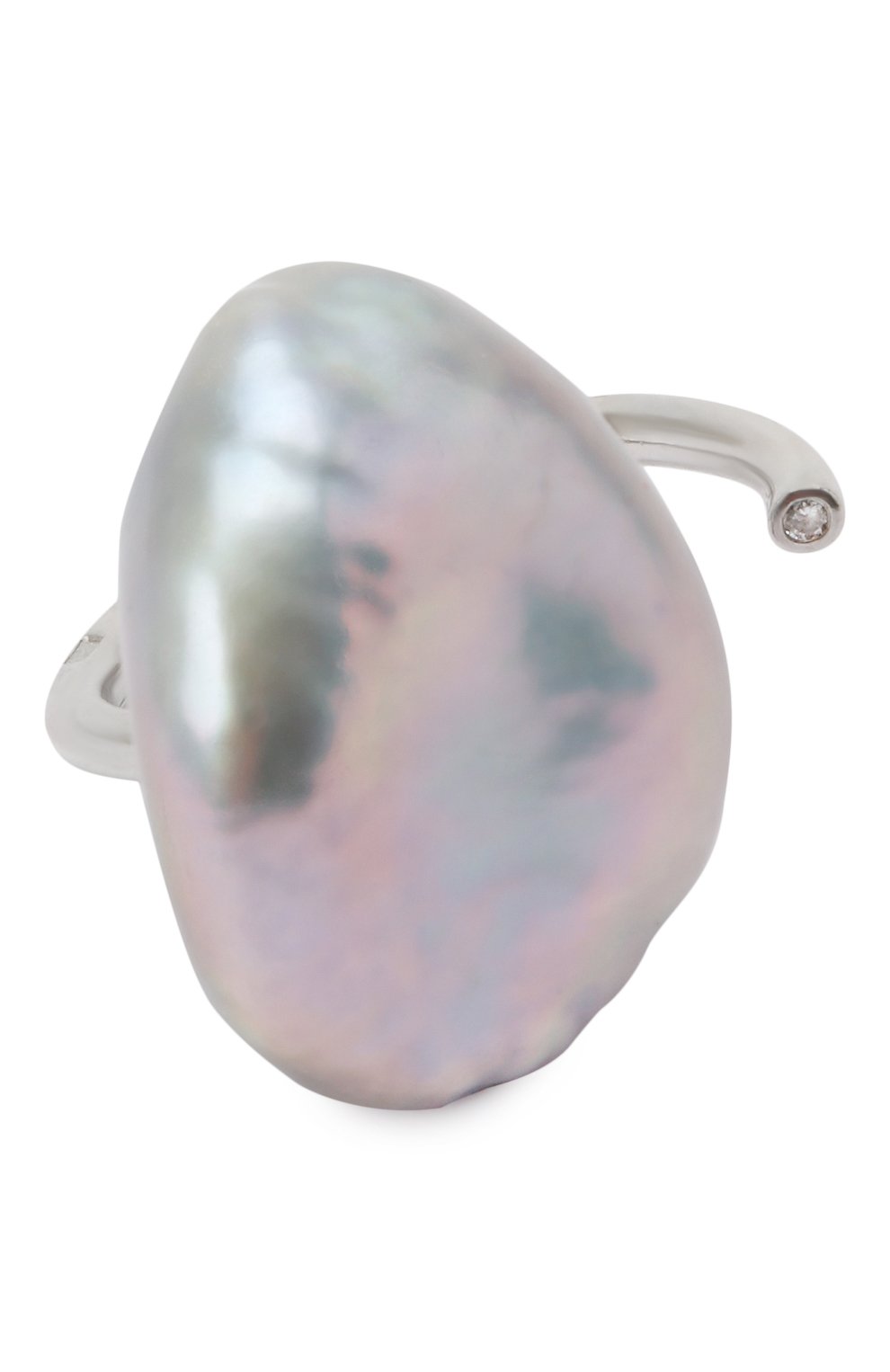 Открытое кольцо с серым барочным жемчугом MOONKA, арт. per-or-g, фото 1