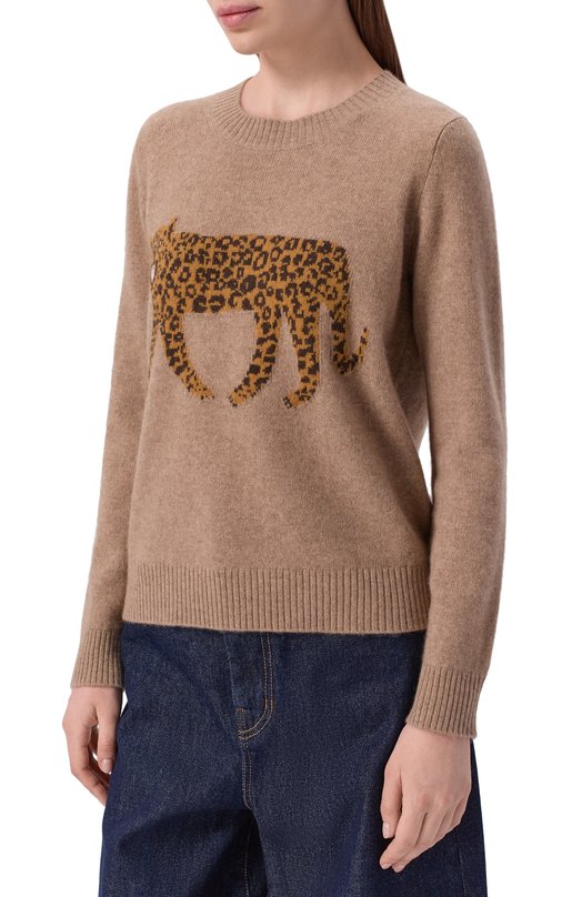 Кашемировый пуловер Weekend Max Mara WKDTUNICA Коричневый  WKDTUNICA Фото 3