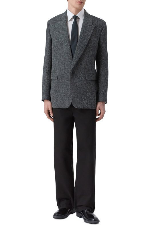 Шерстяной пиджак Saint Laurent 837196/Y3D06 Серый  837196/Y3D06 Фото 2