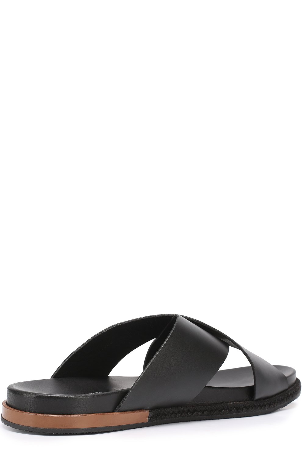 Кожаные шлепанцы с широкими ремешками ZEGNA, арт. A2781XCAL, фото 3