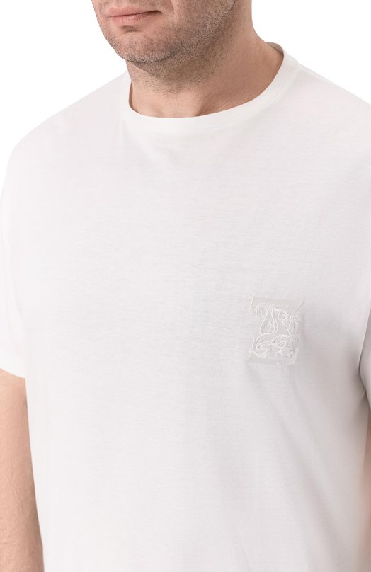 Хлопковая футболка Zilli TSR03PM0100VZGI00_001 Белый  TSR03PM0100VZGI00_001 Фото 5