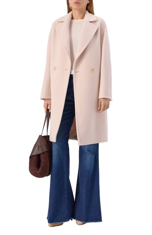 Шерстяное пальто Max Mara Studio T0KI0 Бежевый  T0KI0 Фото 2