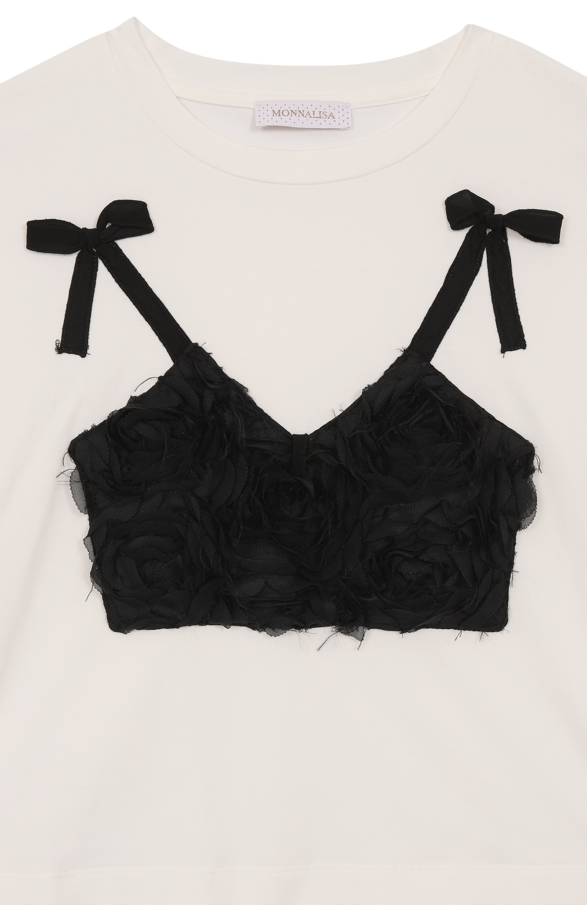 Хлопковая футболка MONNALISA, арт. 79F600, фото 3