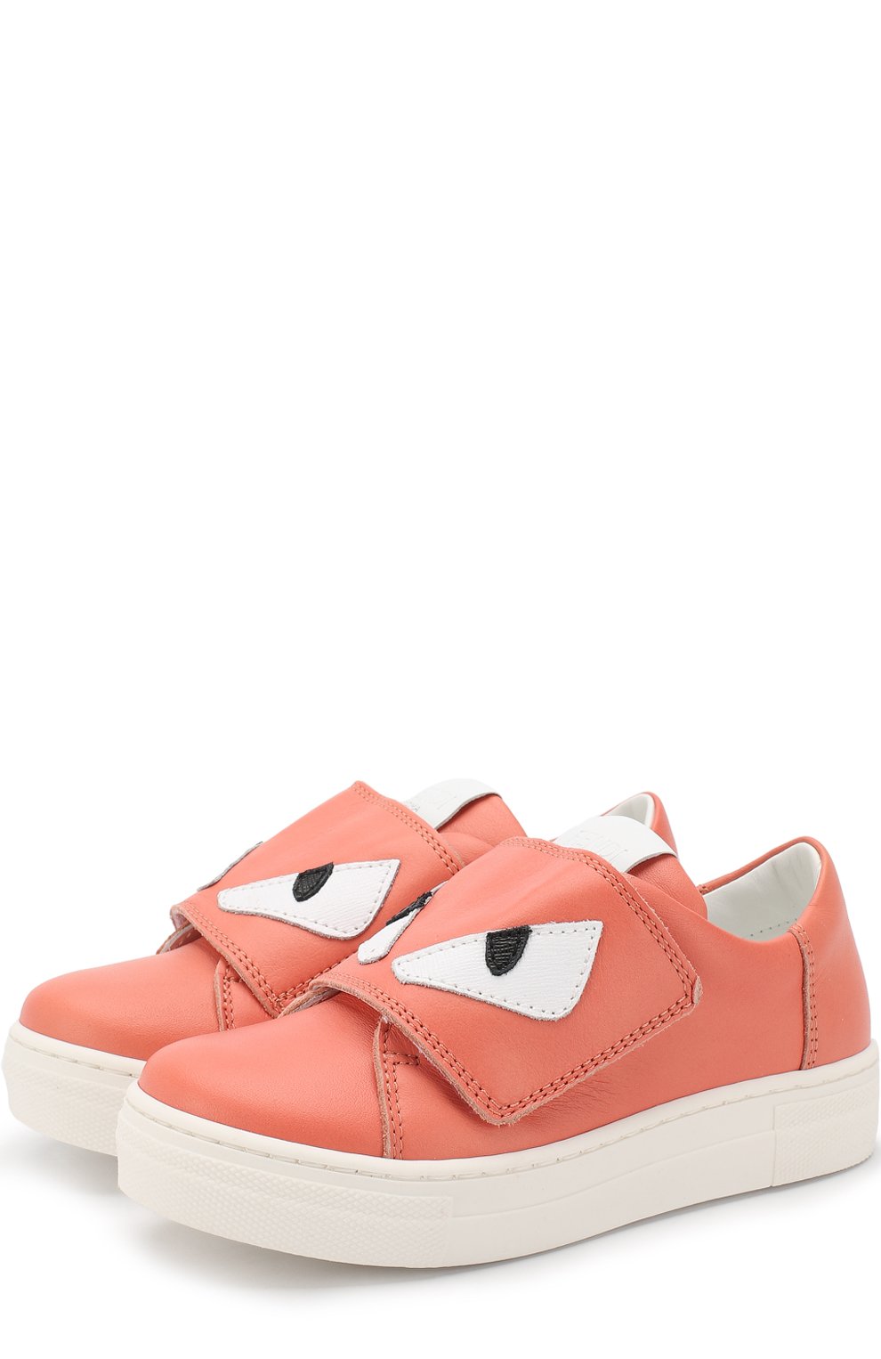 Кожаные кеды с застежками велькро FENDI, арт. JMR160/NA7/27, фото 1