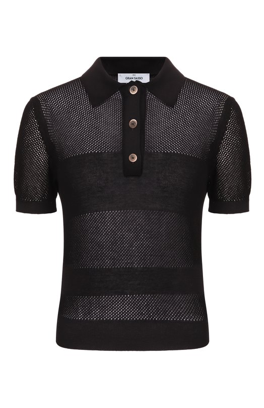 Хлопковое поло Gran Sasso 57274/14074 Чёрный 57274/14074