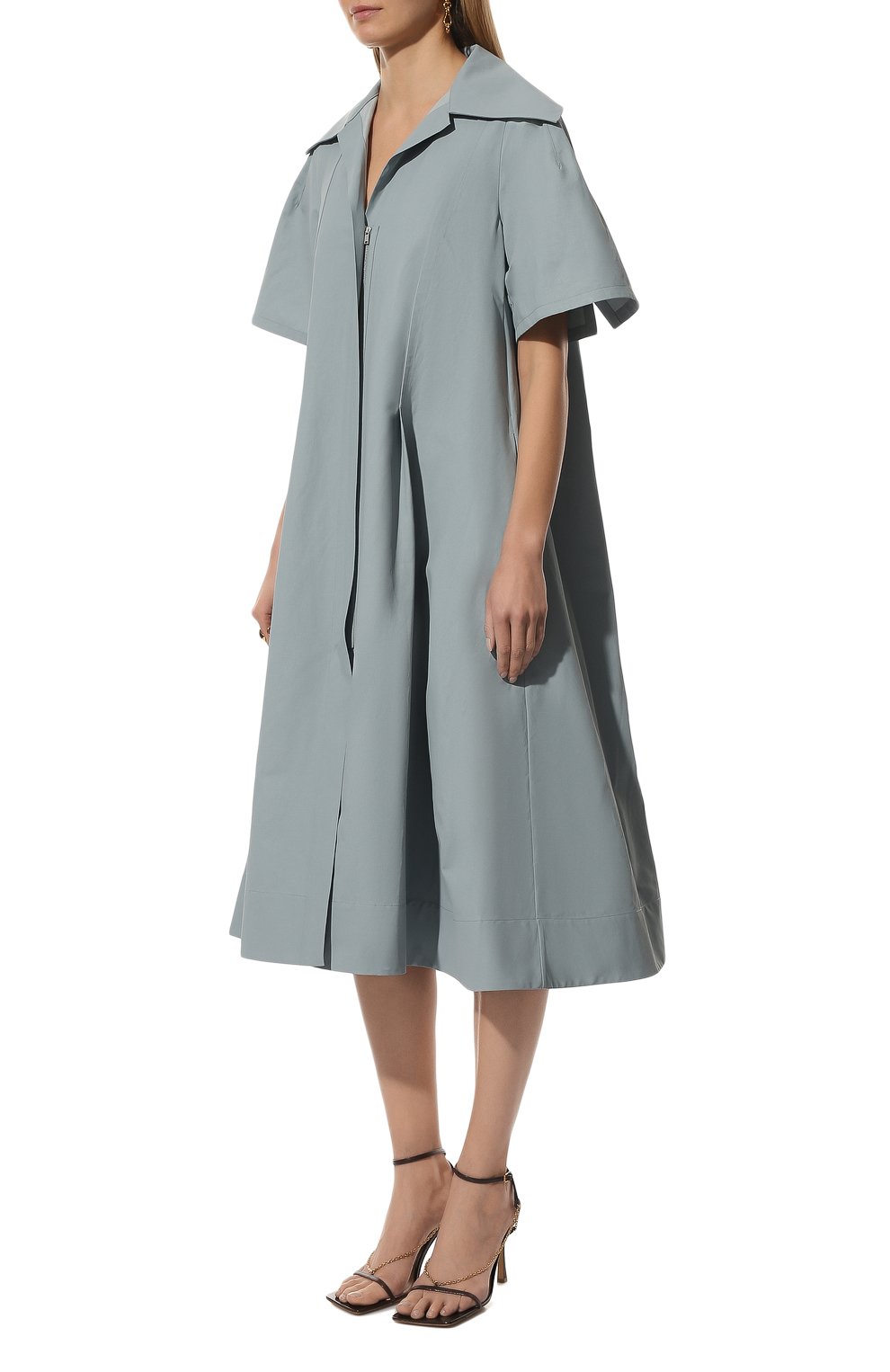 Платье изо льна и шелка JIL SANDER, арт. JSPU502205-WU330300, фото 3