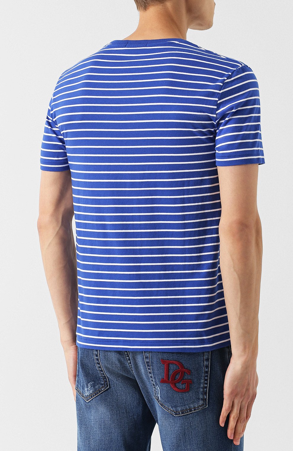 Хлопковая футболка в полоску POLO RALPH LAUREN, арт. 710671463, фото 4